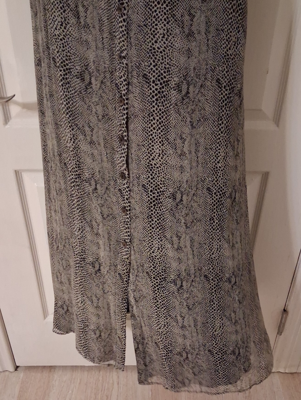 Robbie Bee Olive and Black Snake-Print Maxi Dress - Picture 4 of 6